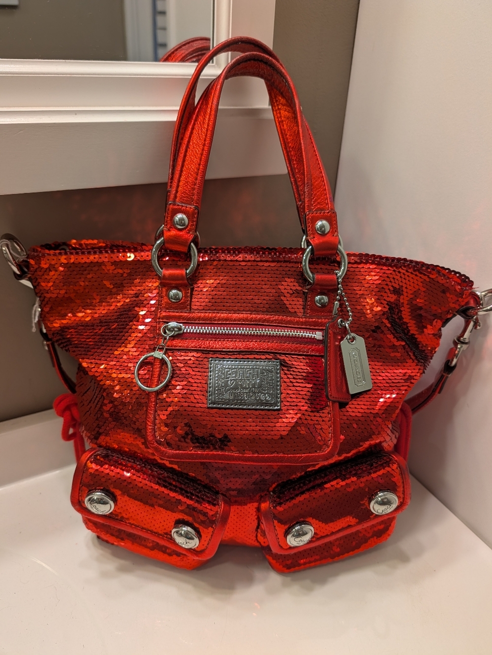 🥰 Vintage Y2K Rare Coach Poppy Spotlight Limited Edition #13821 Crossbody Bag ❤ - Picture 4 of 16